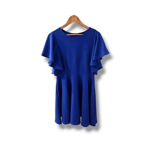 Haute Edition Flared A Line Flutter Sleeve Swing Casual Skater Dress